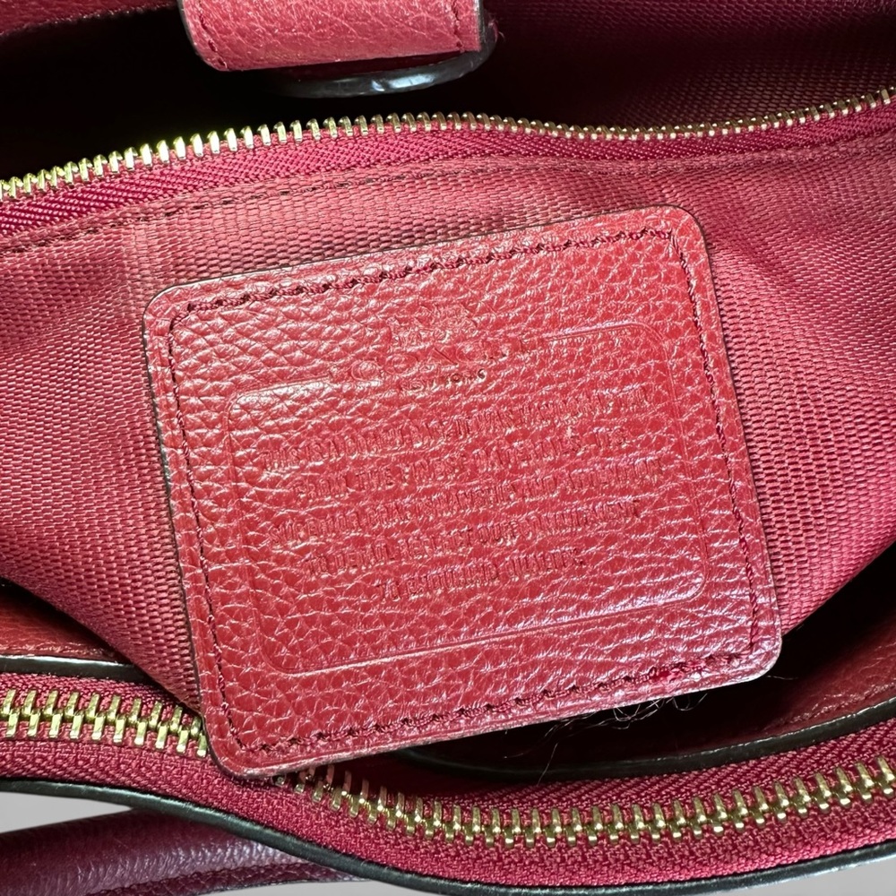 Coach Borough Red Leather Bag - Picture 2 of 11
